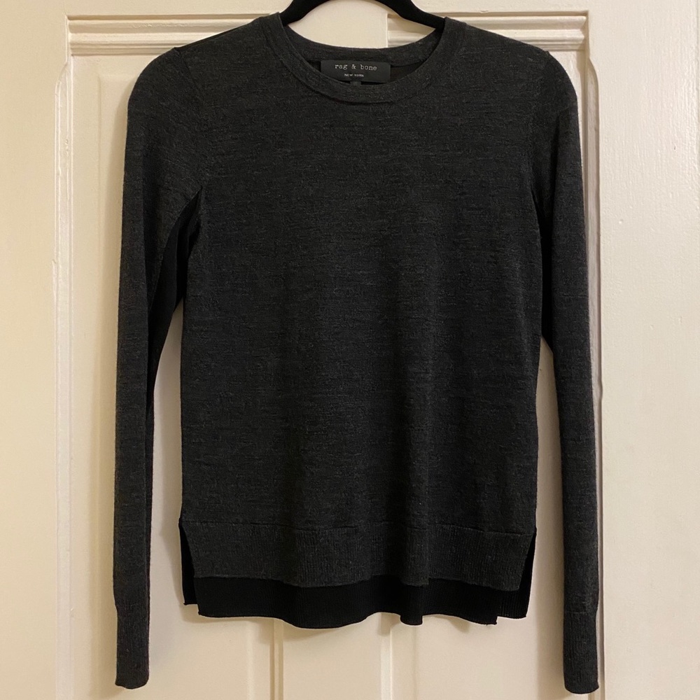 Rag & Bone Gray and Black Sweater
